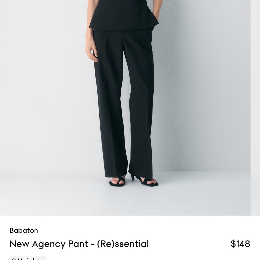 Aritzia Babaton Black Agency Pant